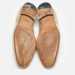 Alexander McQueen Beige Suede Tassel Accents Loafers Size 45