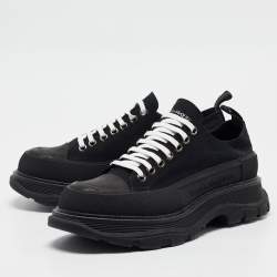 Alexander McQueen Black Lace Up Sneakers Size 42