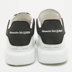 Alexander McQueen White Leather Oversized Lace Up Sneakers Size 42
