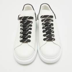 Alexander McQueen White Leather Oversized Lace Up Sneakers Size 42