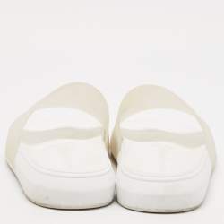 Alexander McQueen Transparent/White Rubber Flat Slides Size 41