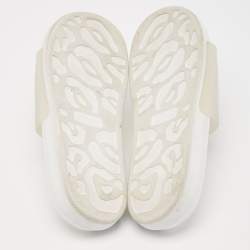 Alexander McQueen Transparent/White Rubber Flat Slides Size 41