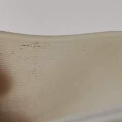Alexander McQueen Transparent/White Rubber Flat Slides Size 41