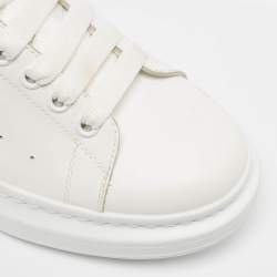 Alexander McQueen White Leather Larry Sneakers Size 43