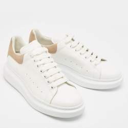Alexander McQueen White Leather Larry Sneakers Size 43
