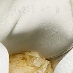 Pre Owned Alexander McQueen White/Black Leather Embroidered Larry Sneakers Size 41