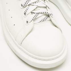 Alexander McQueen White/Black Leather Oversized Sneakers Size 43