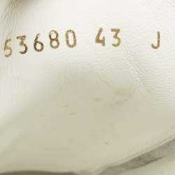 Alexander McQueen White/Black Leather Oversized Sneakers Size 43