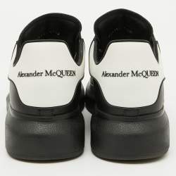 Pre Owned Alexander Mcqueen Black Leather Oversized Sneakers Size 42.5