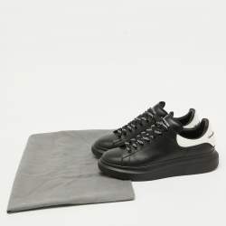 Pre Owned Alexander Mcqueen Black Leather Oversized Sneakers Size 42.5