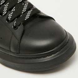 Pre Owned Alexander Mcqueen Black Leather Oversized Sneakers Size 42.5
