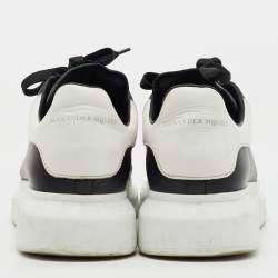 Alexander McQueen Black/White Leather Oversized Low Top Sneakers Size 43