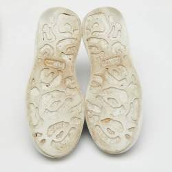 Alexander McQueen Black/White Leather Oversized Low Top Sneakers Size 43