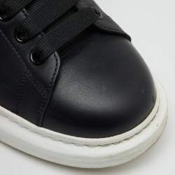 Alexander McQueen Black/White Leather Oversized Low Top Sneakers Size 43