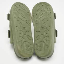 Alexander McQueen Green Rubber Hybrid Flat Sandals Size 42