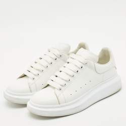 Alexander McQueen White Leather Oversized  Sneakers Size 42
