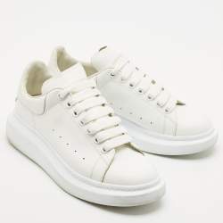Alexander McQueen White Leather Oversized  Sneakers Size 42