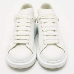 Alexander McQueen White Leather Oversized  Sneakers Size 42