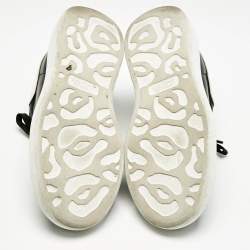Alexander McQueen Black/White Leather Larry Sneakers Size 40