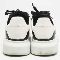 Alexander McQueen Black/White Leather Larry Sneakers Size 40