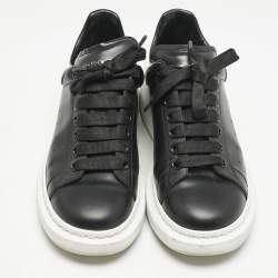 Alexander McQueen Black/White Leather Larry Sneakers Size 40