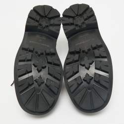Alexander McQueen Black Leather Metal Cap Toe Derby Size 40