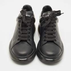 Alexander McQueen Black/White Leather Larry Sneakers Size 43