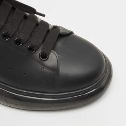Alexander McQueen Black/White Leather Larry Sneakers Size 43