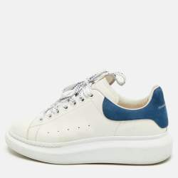 Alexander McQueen White Leather And Canvas Patch Low Top