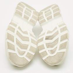 Pre Owned Alexander McQueen Black Canvas Tread Slick Sneakers Size 41