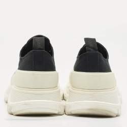 Pre Owned Alexander McQueen Black Canvas Tread Slick Sneakers Size 41