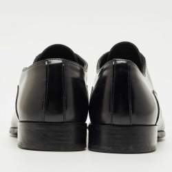 Pre Owned Alexander McQueen Black Leather Lace Oxford Size 43