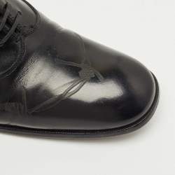 Pre Owned Alexander McQueen Black Leather Lace Oxford Size 43