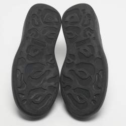 مملوكة مسبقًا Alexander McQueen Black Leather Oversized Low Top Sneakers Size 43