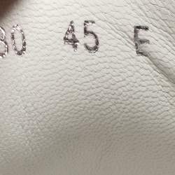 Pre Owned Alexander McQueen White/Taupe Leather and Suede Oversized Lace Up Sneakers Size 45