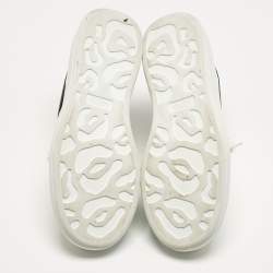 Pre Owned حذاء رياضي أليكساندر ماكوين جلدي أبيض/أسود كبير الحجم مقاس 45