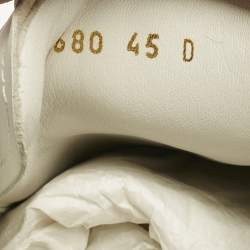 Pre Owned حذاء رياضي أليكساندر ماكوين جلدي أبيض/أسود كبير الحجم مقاس 45