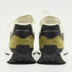 Pre Owned Alexander McQueen Multicolor Leather and Suede Sprint Runner Sneakers Size 45