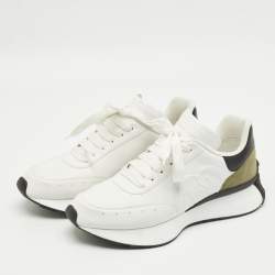 Pre Owned Alexander McQueen Multicolor Leather and Suede Sprint Runner Sneakers Size 45