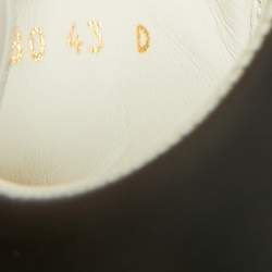 Pre Owned Alexander McQueen White/Black Leather Oversized Sneakers Size 43