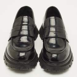 مملوكة مسبقًا Alexander McQueen Wander Size 40 Black Leather Loafers