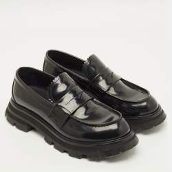 مملوكة مسبقًا Alexander McQueen Wander Size 40 Black Leather Loafers