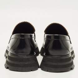 مملوكة مسبقًا Alexander McQueen Wander Size 40 Black Leather Loafers