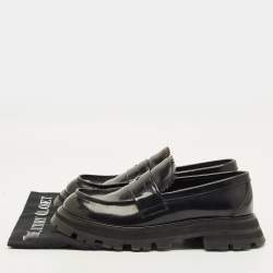 مملوكة مسبقًا Alexander McQueen Wander Size 40 Black Leather Loafers