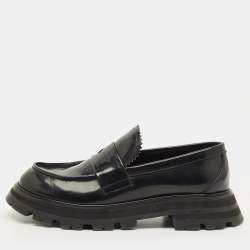 مملوكة مسبقًا Alexander McQueen Wander Size 40 Black Leather Loafers