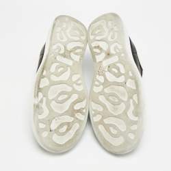 مملوكة مسبقًا Alexander McQueen Oversized Runner Size 46 Black/White Leather Lace Up Sneakers