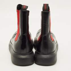 مملوكة مسبقًا حذاء بوت تشيلسي ألكساندر ماكوين جلد أسود مقاس 44