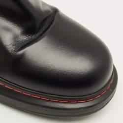 مملوكة مسبقًا حذاء بوت تشيلسي ألكساندر ماكوين جلد أسود مقاس 44