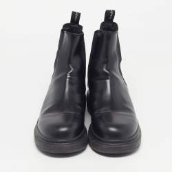 Pre Owned Alexander McQueen Size 43 Black Leather Chelsea Boots