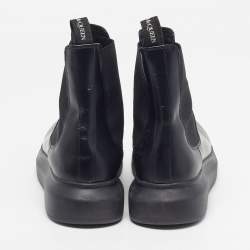Pre Owned Alexander McQueen Size 43 Black Leather Chelsea Boots